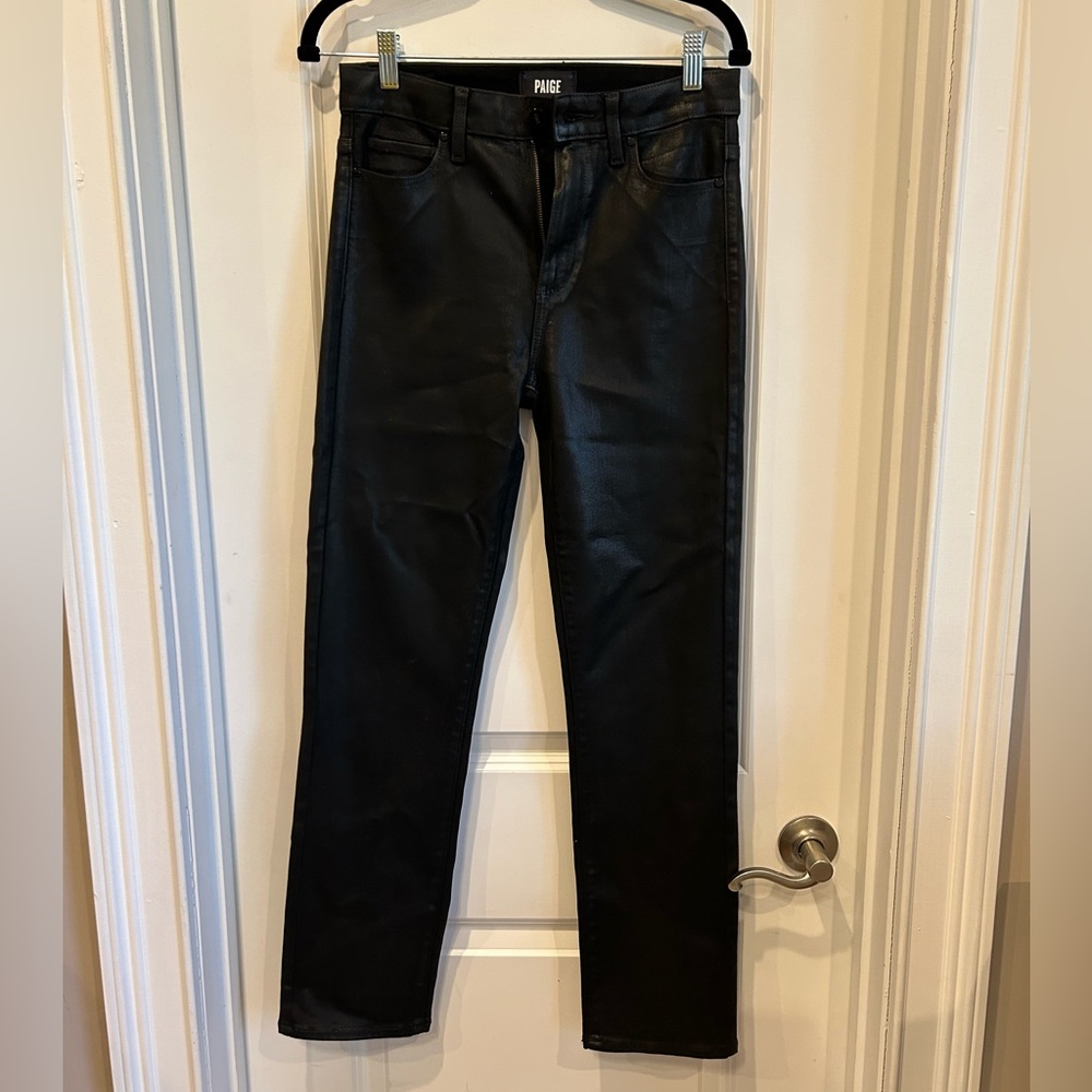PAIGE Denim Skyline - Coated Leather-like Jeans RN 27002 CA 51217-size 27